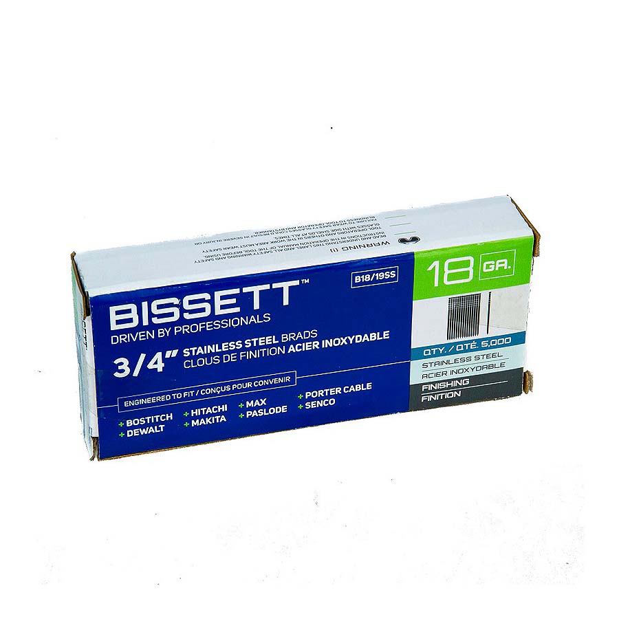 Bissett Brad Nails 18 Gauge 3/4in EG 5M