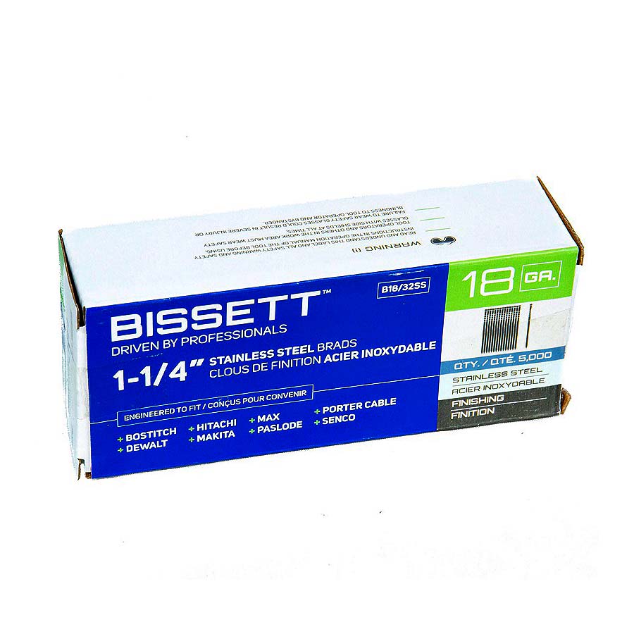 Bissett Brad Nails 18 Gauge 1-1/4in EG 5M