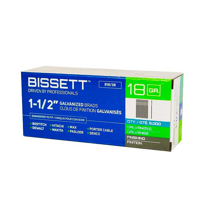 Bissett Brad Nails 18 Gauge 1-1/2in EG 5M