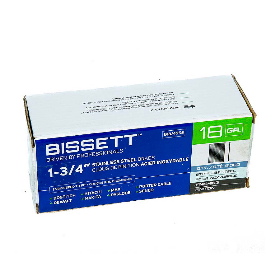 Bissett Brad Nails 18 Gauge 1-3/4in EG 5M