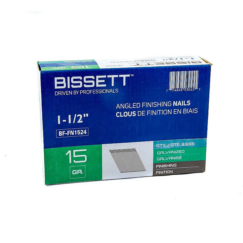 Bissett Finish Nail 15 Gauge Fn 1-1/2in EG