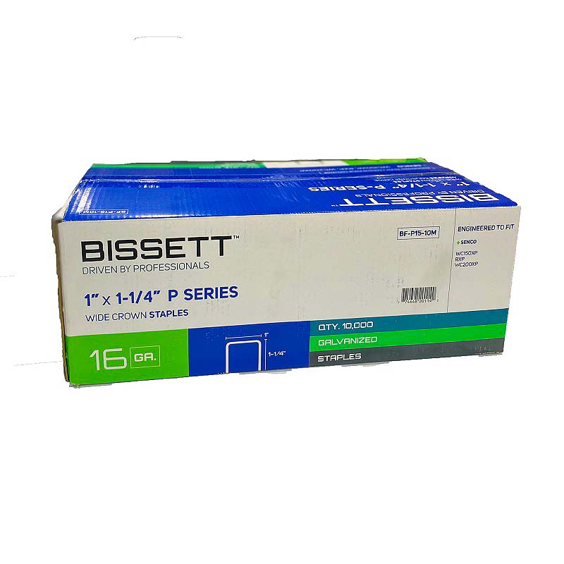 Bissett Staple 16G-P 1in Cr 1-1/4in EG