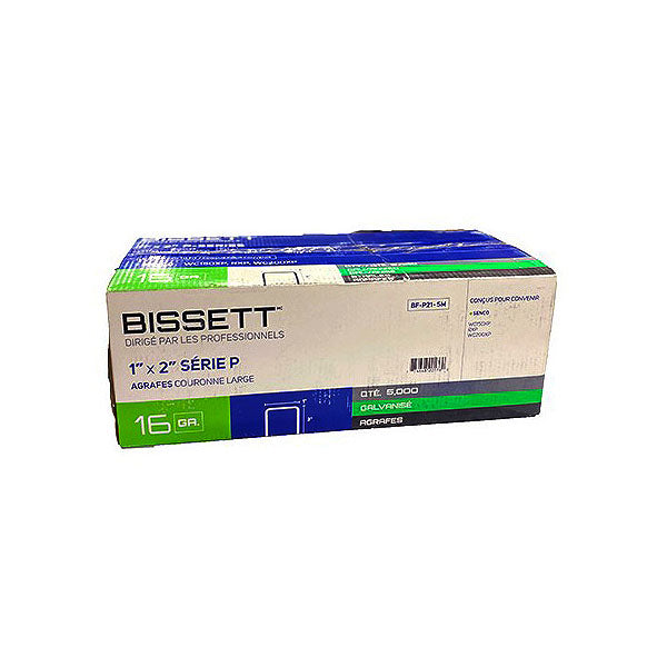 Bissett Staple 16G-P 1in Cr 2in EG