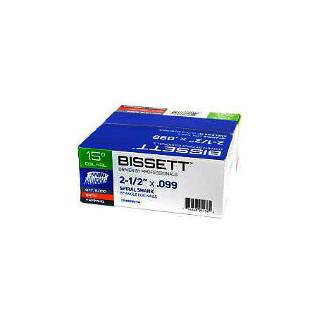 Bissett Coil Nails 2-1/2in.099 15D Sprl