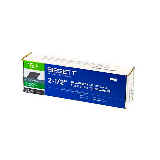 Bissett Finish Nail 15 Gauge Da 2-1/2in EG