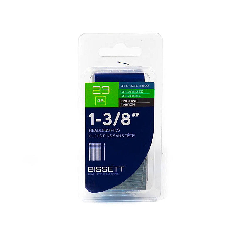 Bissett Pin Nails 23 Gauge 1-3/8in Headless