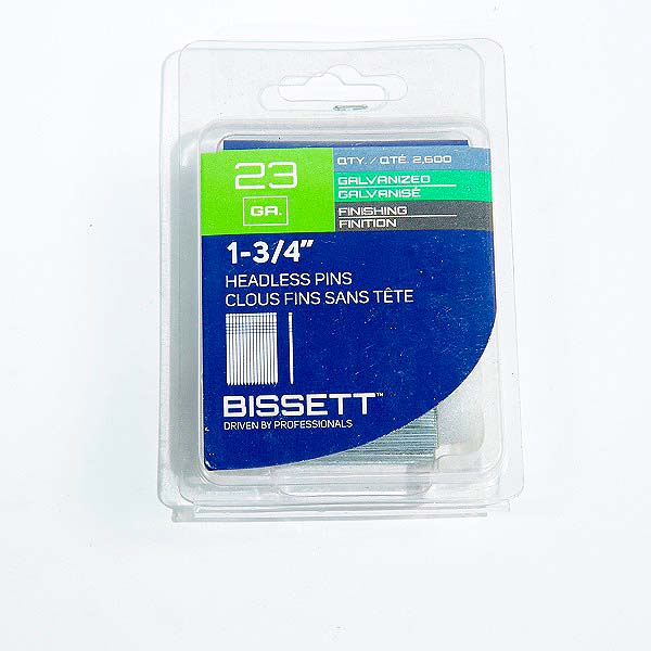 Bissett Pin Nails 23 Gauge 1-3/4in Headless