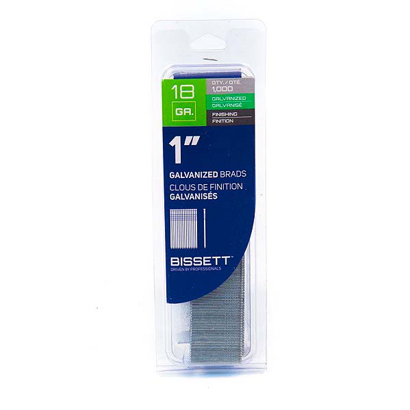 Bissett Brad Nails 18 Gauge 1in EG 1M