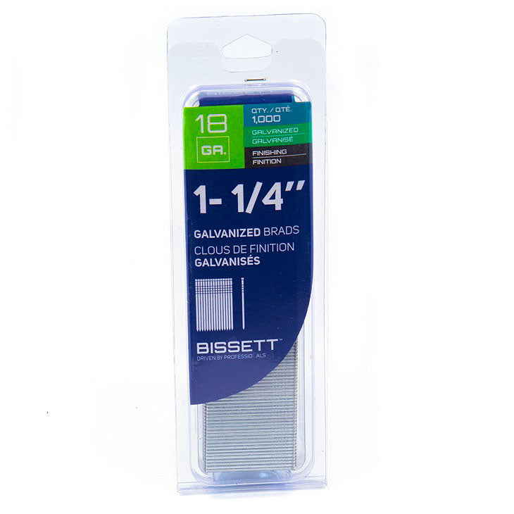 Bissett Brad Nails 18 Gauge 1-1/4in EG 1M