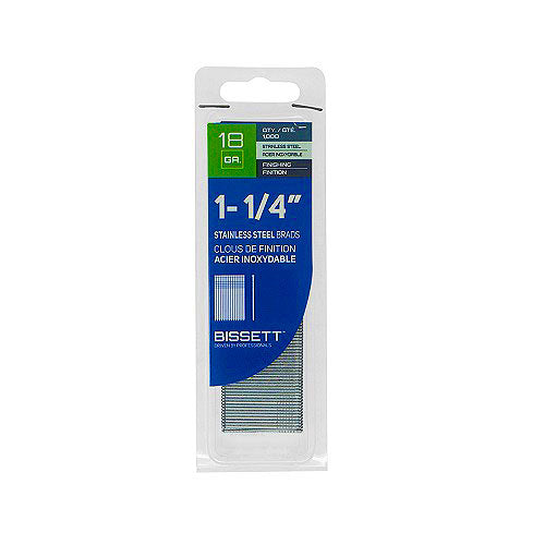 Bissett Brad Nails 18 Gauge 1-1/4in SS 1M