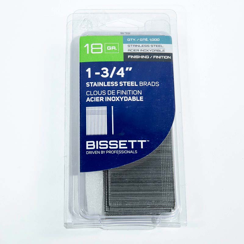 Bissett Brad Nails 18 Gauge 1-3/4in SS 1M