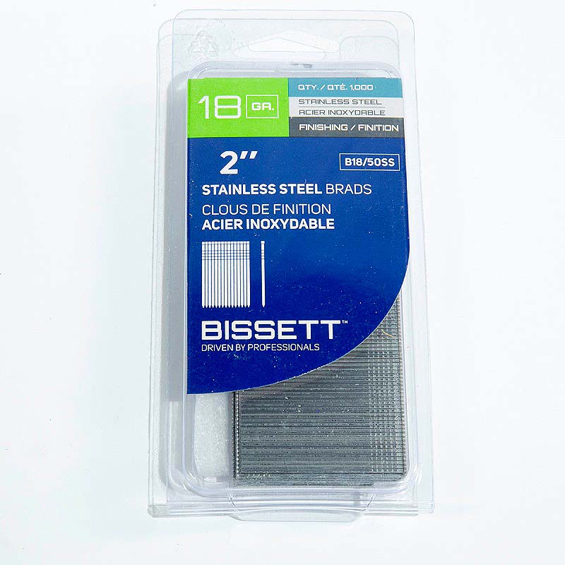Bissett Brad Nails 18 Gauge 2in SS 1M