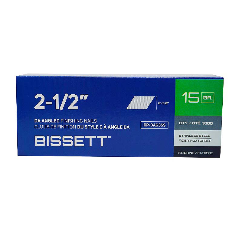 Bissett Finish Nail 15 Gauge Da 2-1/2in SS