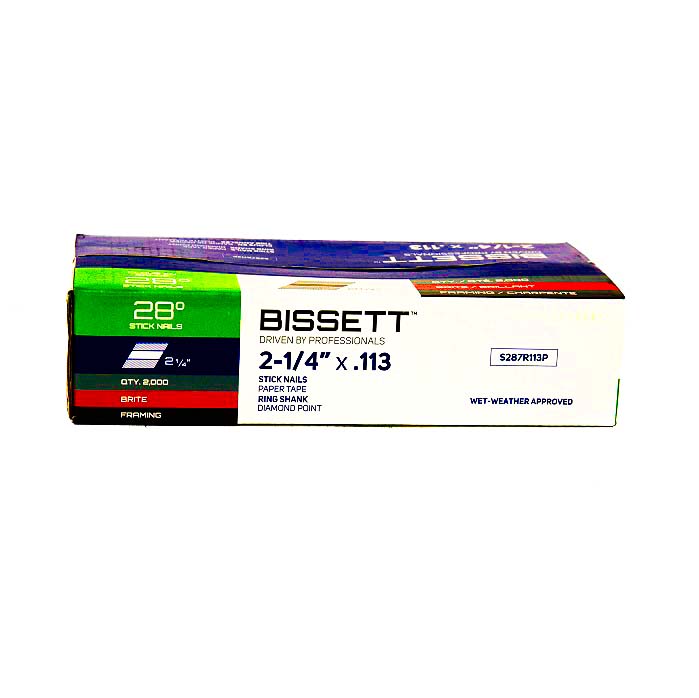 Bissett Stick Nails 2-1/4in.113 28D RNG