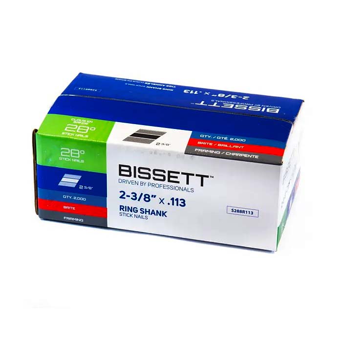 Bissett Stick Nails 2-3/8in.113 28D RNG