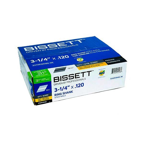 Bissett Stick Nails 3-1/4in.120 34D RNG