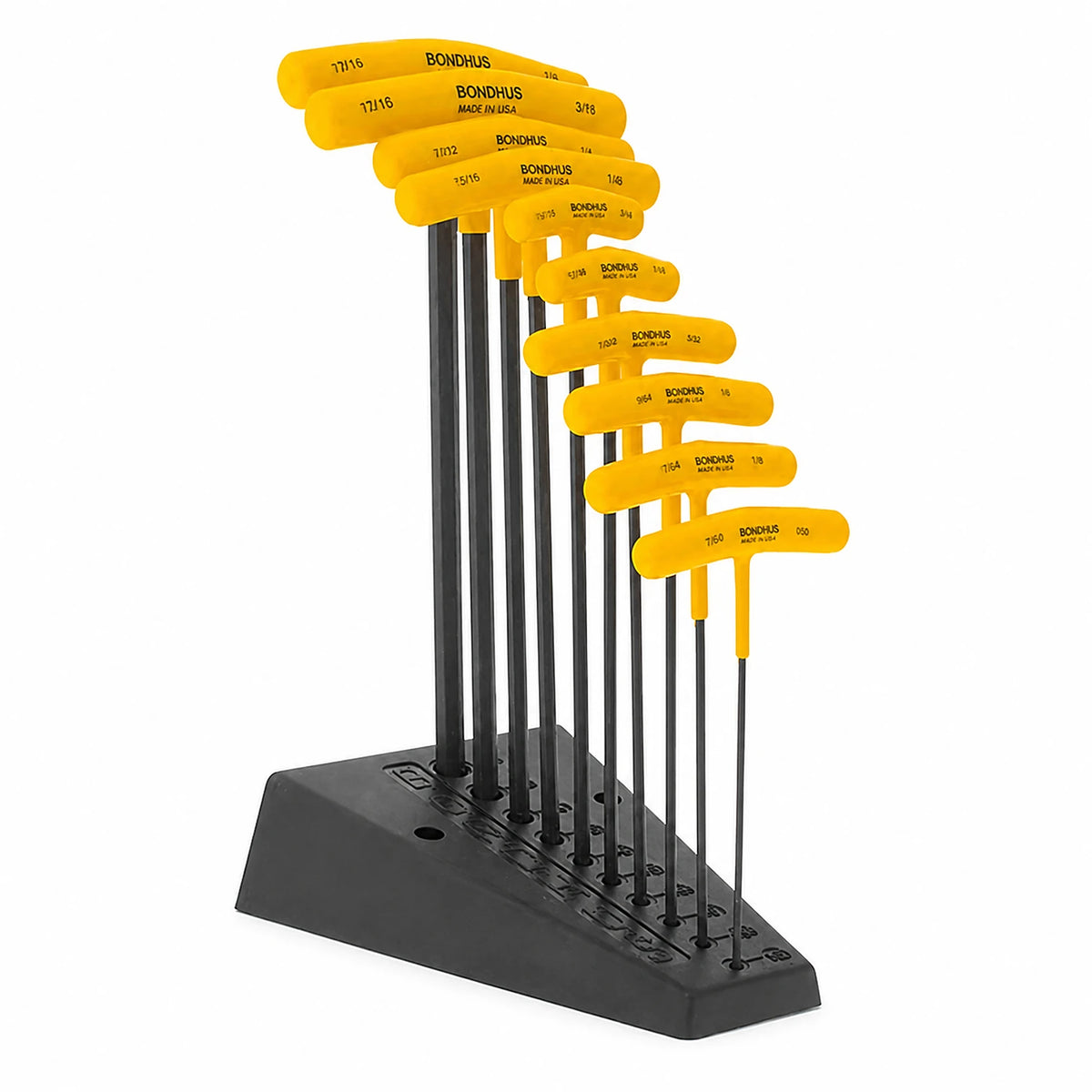 Bondhus 10pc SAE Ball End T-Handle Hex Tool Set with Stand