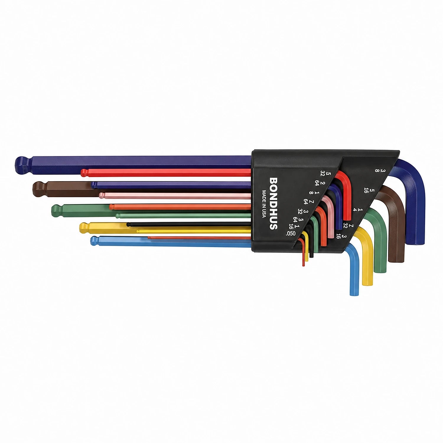 Bondhus 13pc SAE Ball End L-Wrench Set with ColorGuard - Extra Long Arm