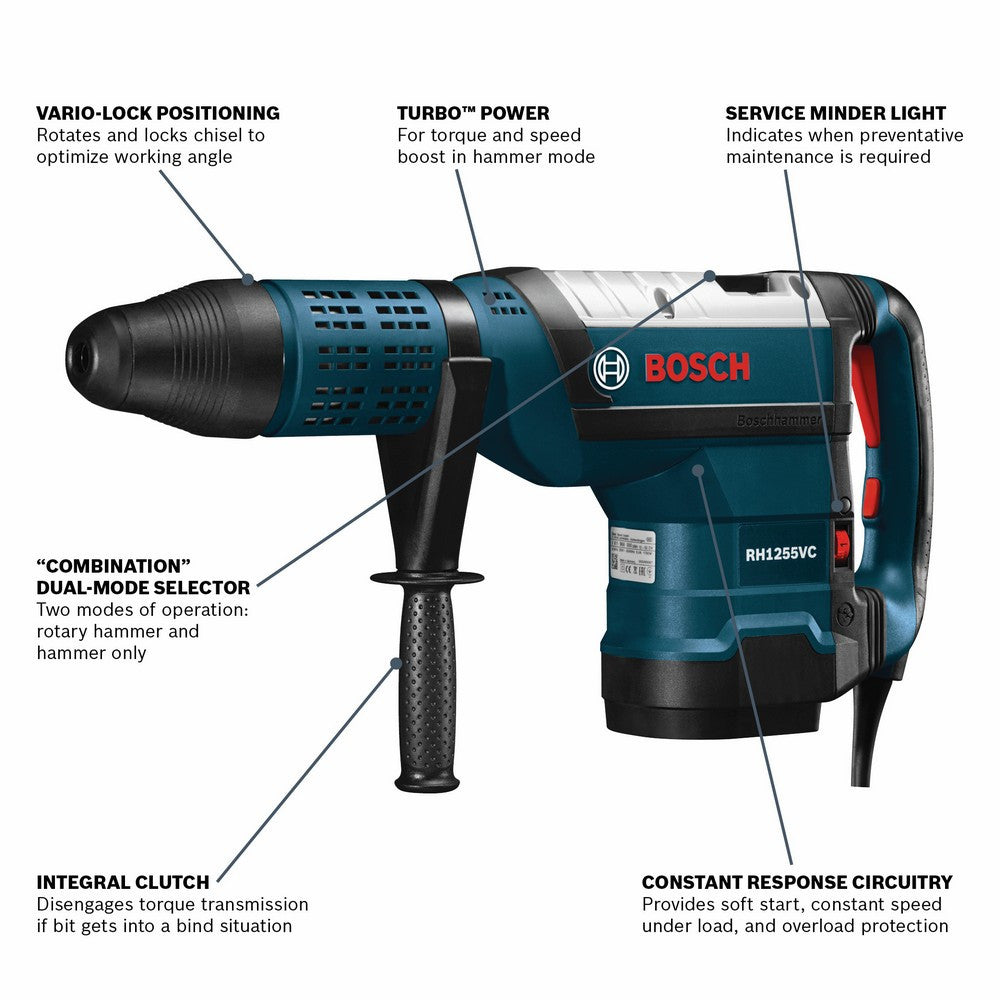 Bosch RH1255VC SDS-Max 2 inch Combination Hammer