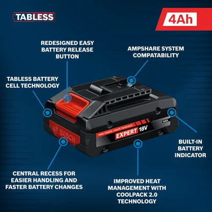 Bosch EXBA18V-40 18V EXPERT High Power 4.0 Ah Battery