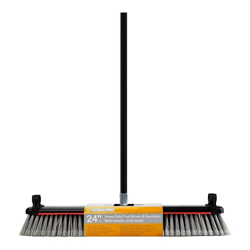 EZ Clean 24in Heavy Duty Push Broom with Squeegee