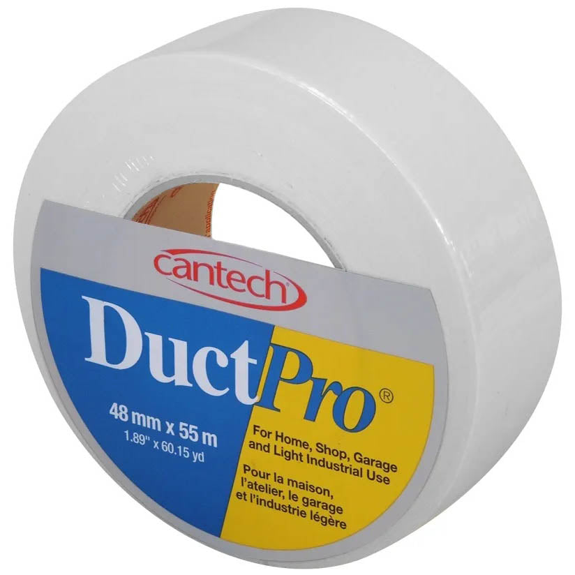 Cantech 48mm x 55m 9 Mil White Duct Tape