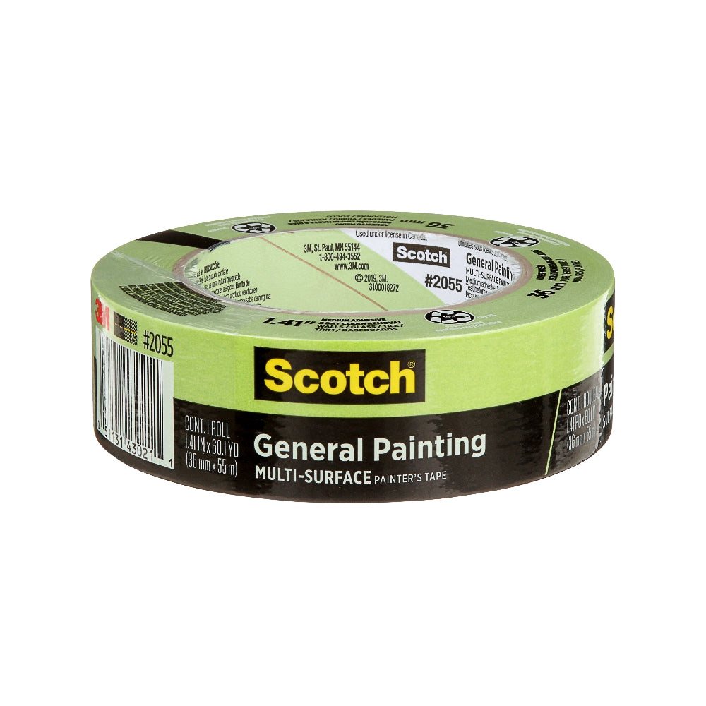 Scotch General Painting Multi-Surface Painter's Tape 2055-36Np 0.94 Inch x 60.1 Yd (36 Mm x 55 M)