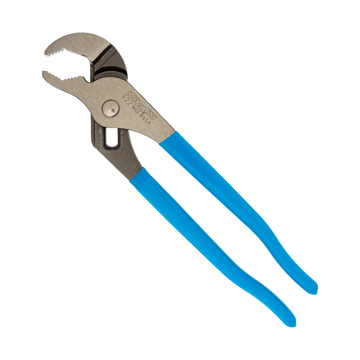 Channellock CA422 9.5-inch V-jaw tongue and groove pliers on a white background
