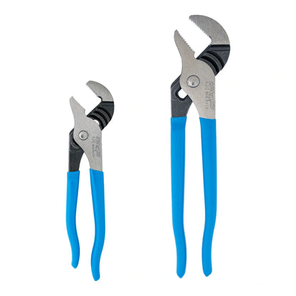 Channellock CAGS-1 two-piece tongue and groove pliers set outside the packaging on a white background