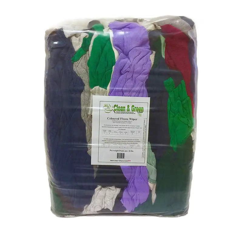 Cleancloth 10lb Coloured Fleece Wiper Rags