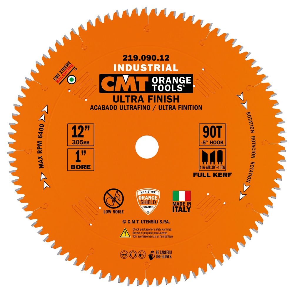 CMT 12in 90T Industrial Sliding Compound Miter and Radial Saw Blade
