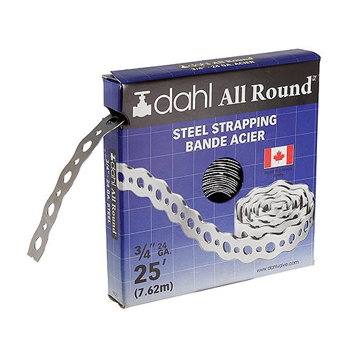 Dahl 24 Gauge 3/4in x 25' All Round Steel Strapping
