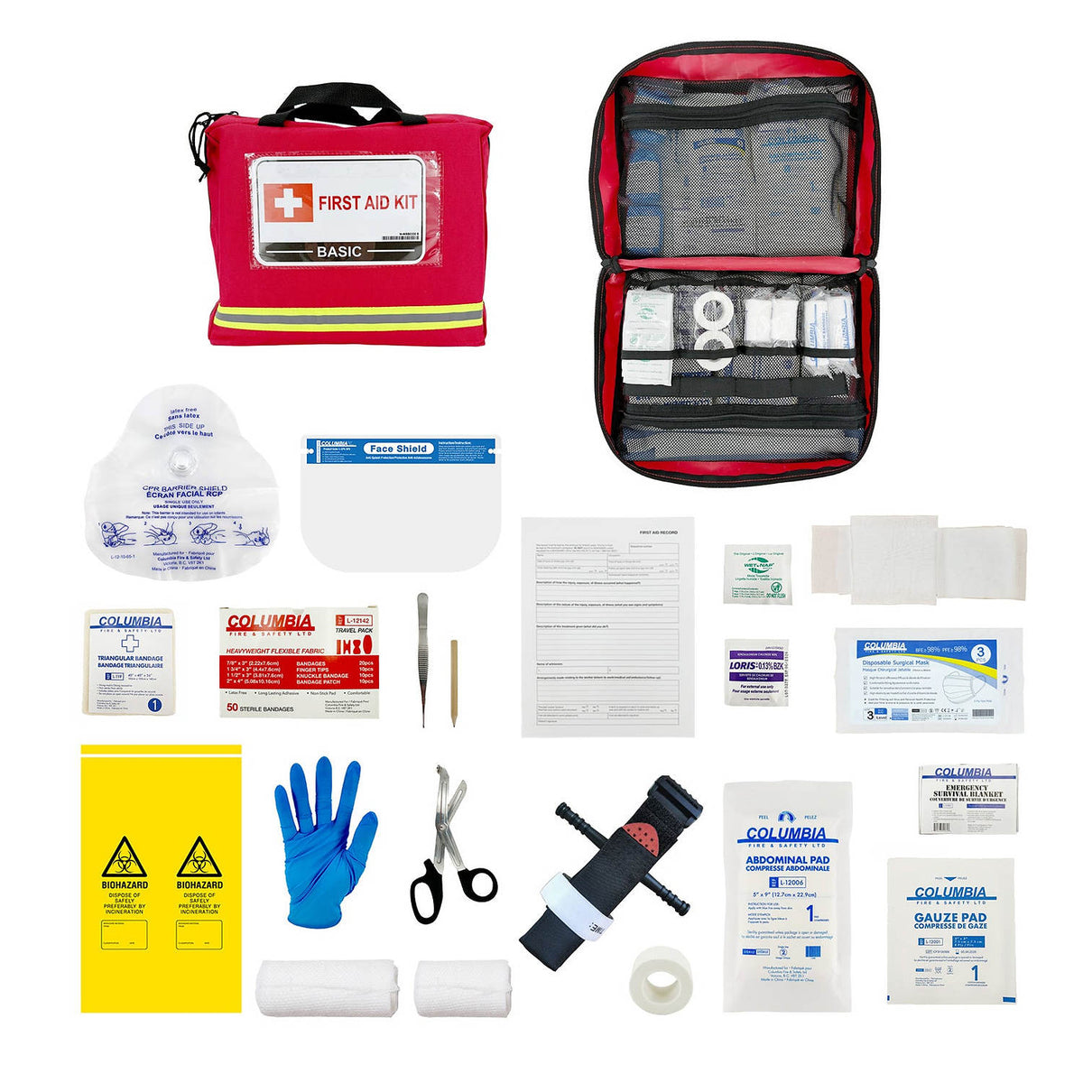Columbia Fire & Safety WorkSafeBC basic first aid kit in soft case N-WSBC02S