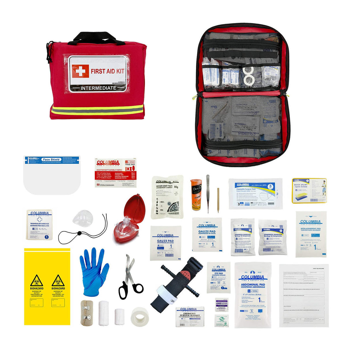 Columbia Fire & Safety WorkSafeBC intermediate first aid kit in soft case N-WSBC03S