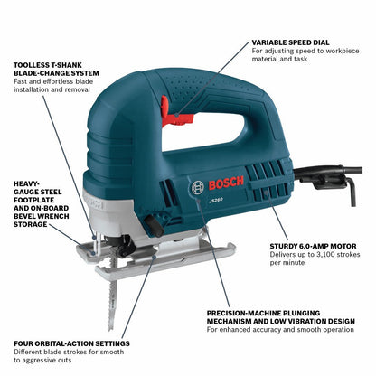 Bosch JS260 6.0 Amp Variable-Speed Top-Handle Jig Saw