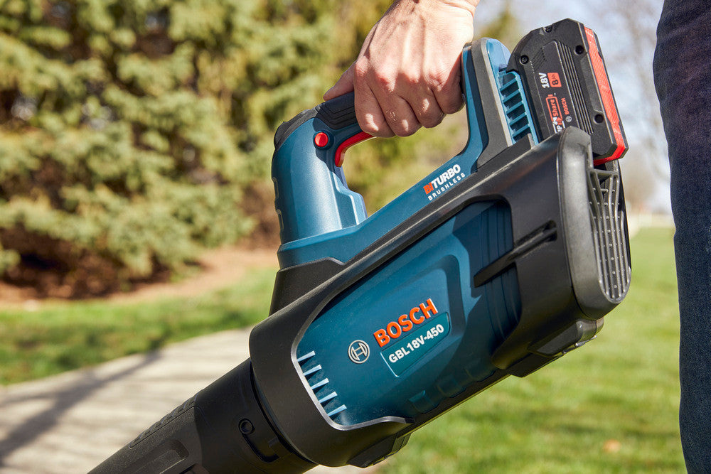 Bosch GBL18V-450N PROFACTOR 18V Cordless Brushless Blower (Tool Only) handle shot