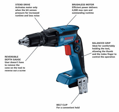 Bosch GTB18V-45N 18V Brushless Cordless 1/4 Inch Hex Screwgun (Tool Only)