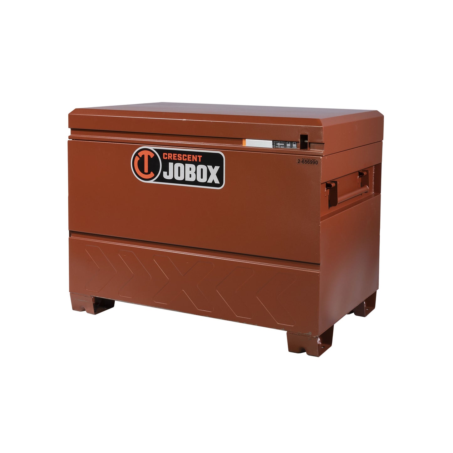 Crescent JOBOX 48in x 30in Site-Vault High-Capacity Chest – open high-capacity chest in a three-quarter view