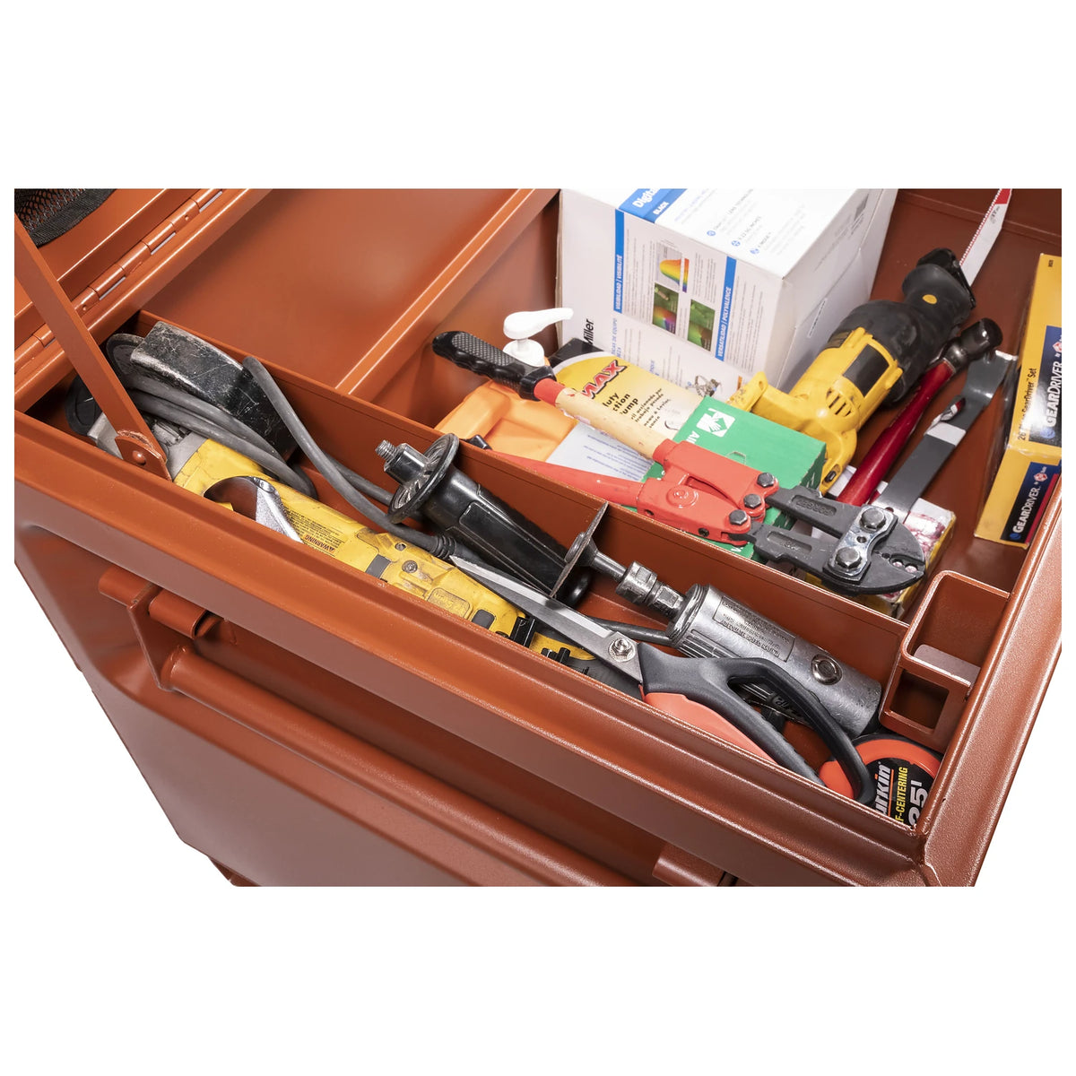 Crescent JOBOX 60in Site-Vault Heavy-Duty Chest – four-way EZ-Loader skid-bolster detail