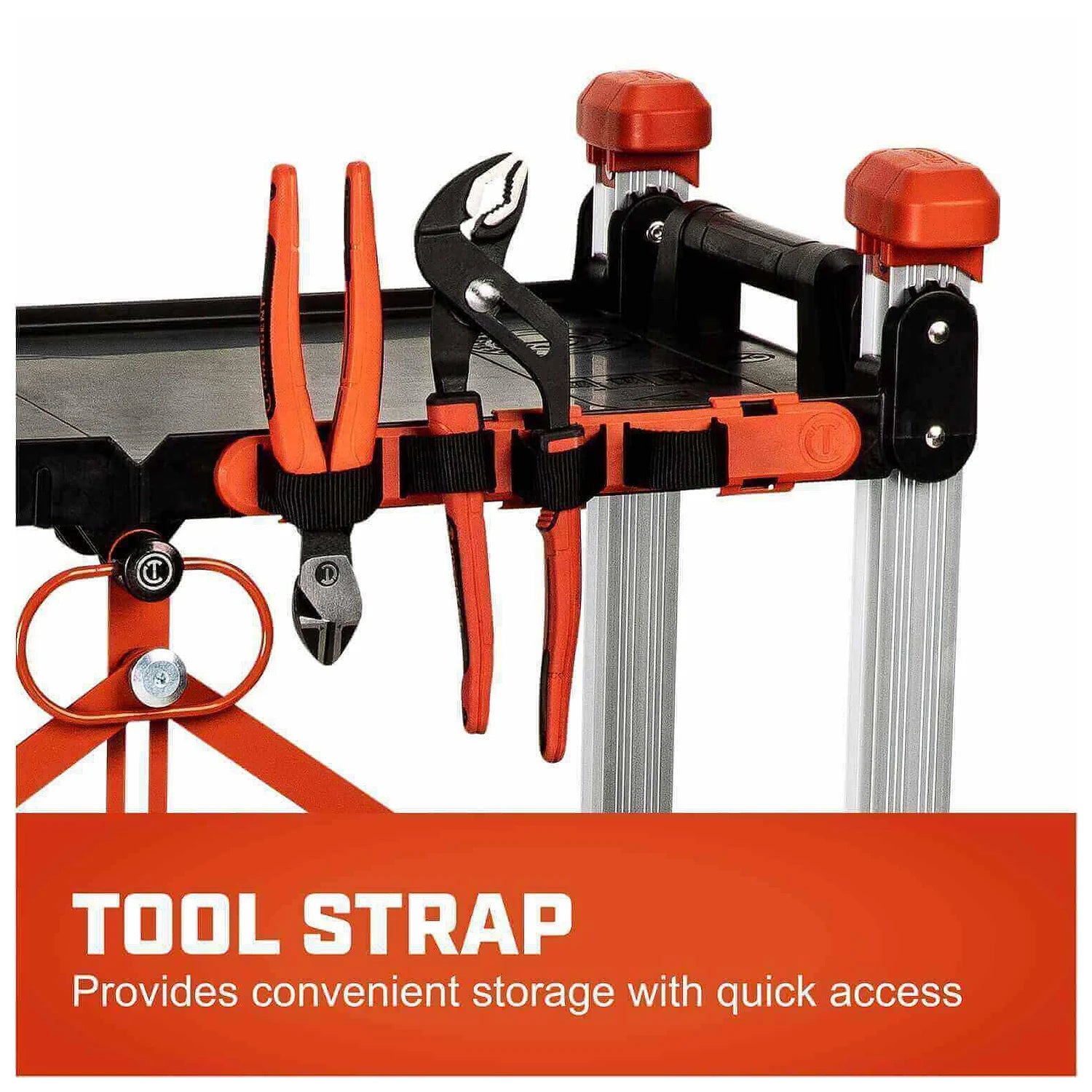 Crescent SITERUNNER 3-Shelf Folding Jobsite Cart – compact folded profile for transport and storage