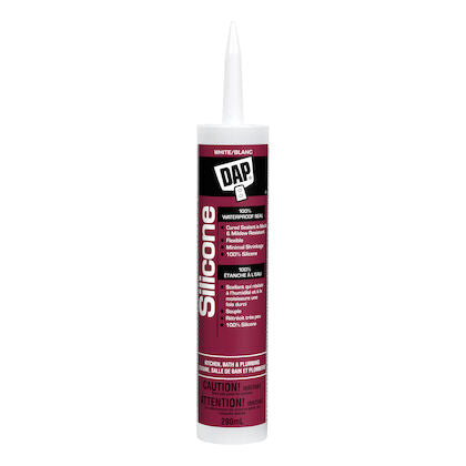 DAP 290ml 100% Silicone Kitchen & Bath Sealant - White