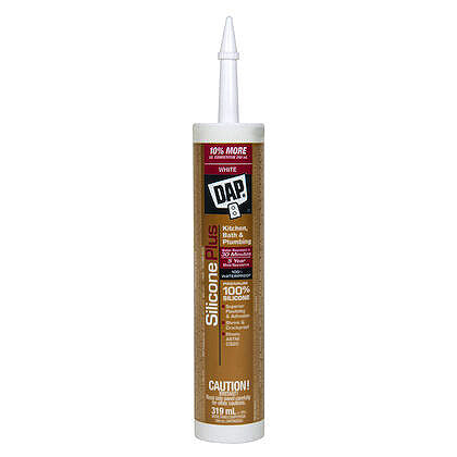 DAP 319ml SILICONE PLUS Kitchen & Bath Sealant - White