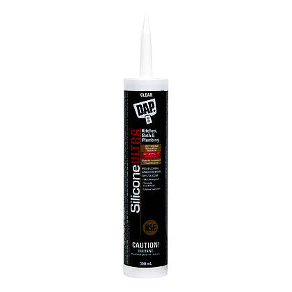DAP 300ml 100% Silicone  Ultra Kitchen, Bath & Plumbing Sealant - Clear