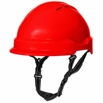 Degil Red Type II Americana Climbing-Style Helmet with 4-Point Ratchet Suspension
