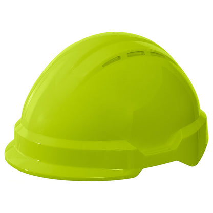 Degil Yellow Type II Americana Climbing-Style Helmet with 4-Point Ratchet Suspension
