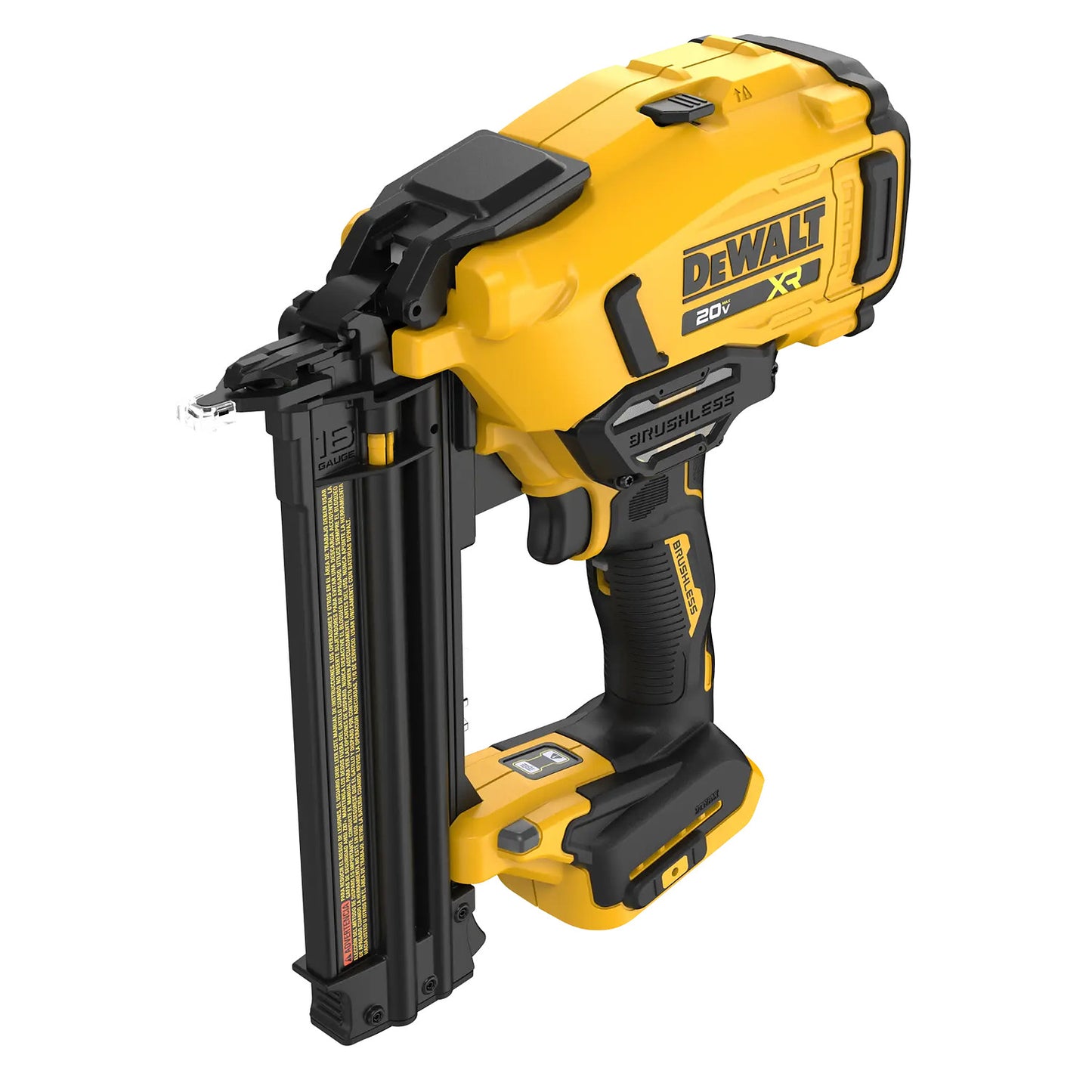 DeWalt DCN210B 20V XR brad nailer angled view