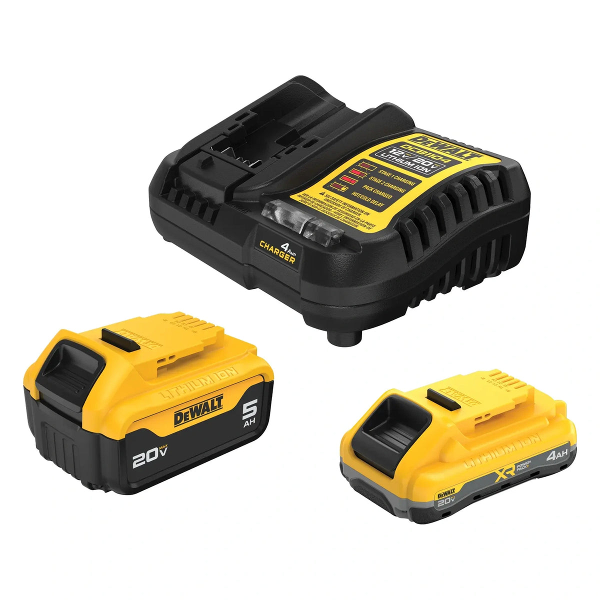 DeWalt DCB245-2C 20V MAX starter kit with 5Ah and 4Ah batteries and charger