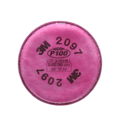 3M Particulate Filter 2097 P100 with Nuisance Level Organic Vapour Relief 50 Pairs-Case