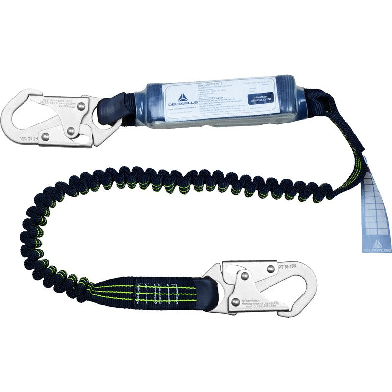 DEGIL Elastic 6' Shock Pack Lanyard with Snap Hooks