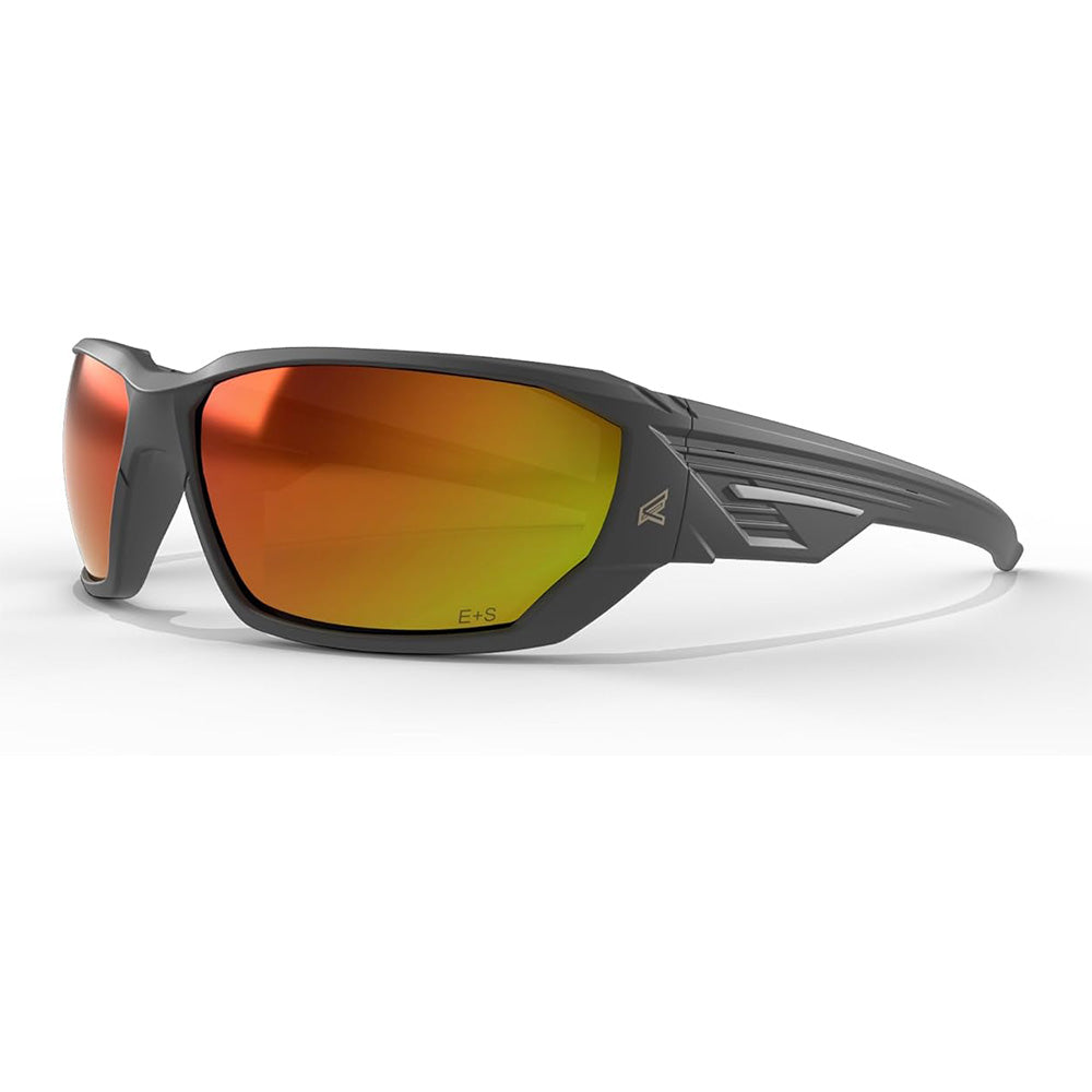 Edge Dawson Red Mirror Lens Safety Glasses with Black Frame